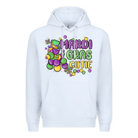 White mardi gras cutie Premium Hoodie - MaliasSmallBusiness