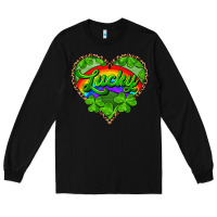 Black lucky heart with leopard Long Sleeve Tee - RanaPortraitStore