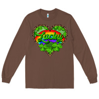 Chestnut lucky heart with leopard Long Sleeve Tee - RanaPortraitStore