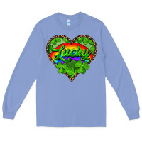Colony Blue lucky heart with leopard Long Sleeve Tee - RanaPortraitStore