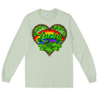 Matcha lucky heart with leopard Long Sleeve Tee - RanaPortraitStore