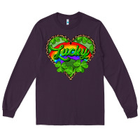 Plum lucky heart with leopard Long Sleeve Tee - RanaPortraitStore