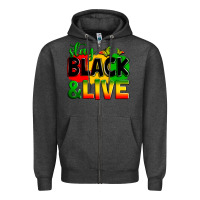 Charcoal Heather stay black and live Zipper Hoodie - Zillion Design Studio