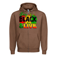 Chestnut stay black and live Zipper Hoodie - Zillion Design Studio