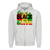 Dove Grey stay black and live Zipper Hoodie - Zillion Design Studio