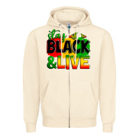 Sandshell stay black and live Zipper Hoodie - Zillion Design Studio