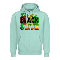 Seafoam stay black and live Zipper Hoodie - Zillion Design Studio