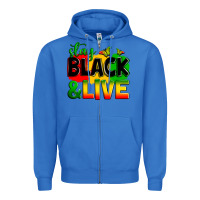 True Royal stay black and live Zipper Hoodie - Zillion Design Studio