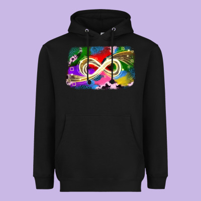 Infinity Symbol Autism Heavyweight Hoodie Designed By Jahusdesignshop