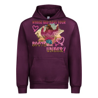 Mauve Wine whose bed have youre boots been under Urban Hoodie - NancyCooperArtShop