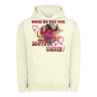 Pigment Pistachio whose bed have youre boots been under Urban Hoodie - NancyCooperArtShop