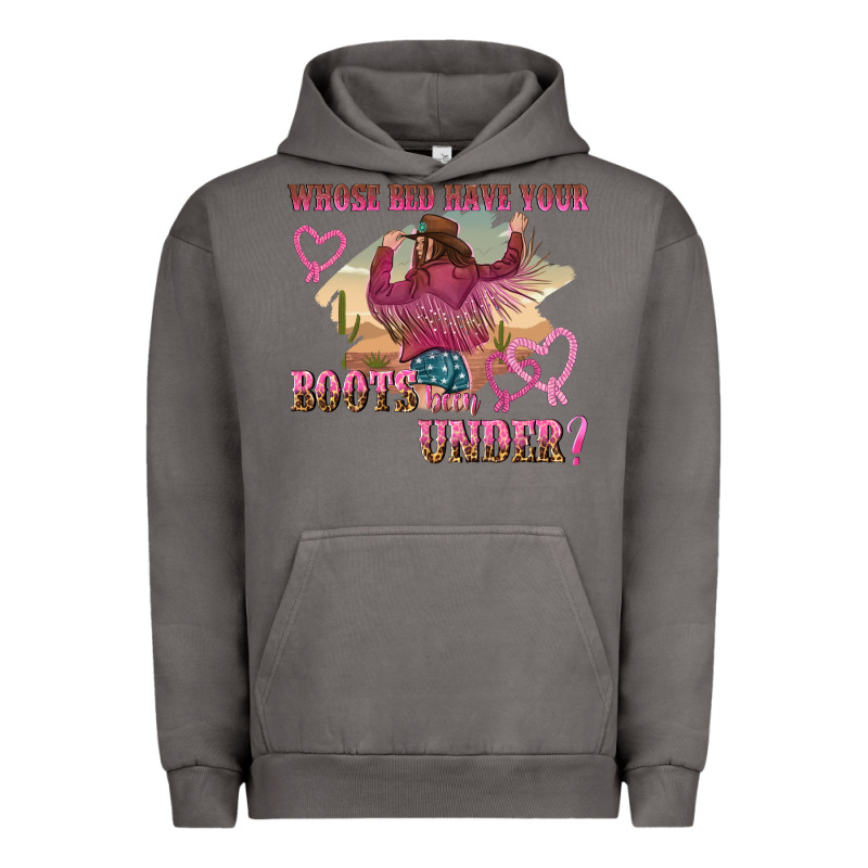 Whose Bed Have Youre Boots Been Under Urban Hoodie by NancyCooperArtShop | Teevron