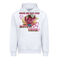 White whose bed have youre boots been under Urban Hoodie - NancyCooperArtShop