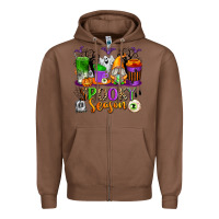 Chestnut Spooky Season Coffee Cups Zipper Hoodie - texasbilliewilder