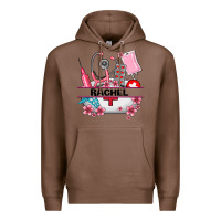 Chestnut costom name nurse hat and elements Premium Hoodie - AdoDesignShop