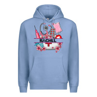 Colony Blue costom name nurse hat and elements Premium Hoodie - AdoDesignShop