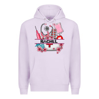Lilac costom name nurse hat and elements Premium Hoodie - AdoDesignShop