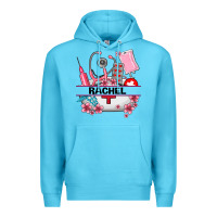 Ocean Blue costom name nurse hat and elements Premium Hoodie - AdoDesignShop