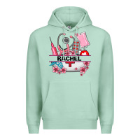Seafoam costom name nurse hat and elements Premium Hoodie - AdoDesignShop