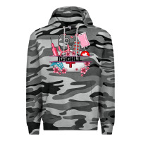 Slate Camo costom name nurse hat and elements Premium Hoodie - AdoDesignShop