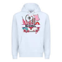 White costom name nurse hat and elements Premium Hoodie - AdoDesignShop