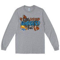 Heather Grey little sister biggest fan football Long Sleeve Tee - Zillion Design Studio