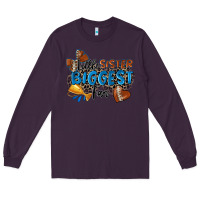 Plum little sister biggest fan football Long Sleeve Tee - Zillion Design Studio