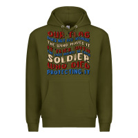 Army Green our flag Premium Hoodie - MaliasSmallBusiness
