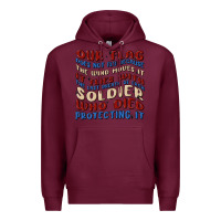 Burgundy our flag Premium Hoodie - MaliasSmallBusiness