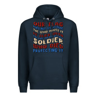 Navy our flag Premium Hoodie - MaliasSmallBusiness