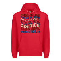 Red our flag Premium Hoodie - MaliasSmallBusiness