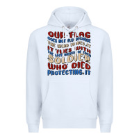 White our flag Premium Hoodie - MaliasSmallBusiness