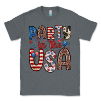 Charcoal Heather party in the usa Classic Tee - Zillion Design Studio