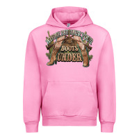 Fuchsia Pink whose bed have your boots under cowboy western Urban Hoodie - NancyCooperArtShop