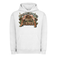 Pigment Lunar Rock whose bed have your boots under cowboy western Urban Hoodie - NancyCooperArtShop