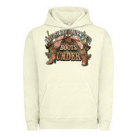 Pigment Pistachio whose bed have your boots under cowboy western Urban Hoodie - NancyCooperArtShop