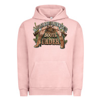 Pigment Salmon whose bed have your boots under cowboy western Urban Hoodie - NancyCooperArtShop