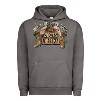 Pigment Tornado whose bed have your boots under cowboy western Urban Hoodie - NancyCooperArtShop