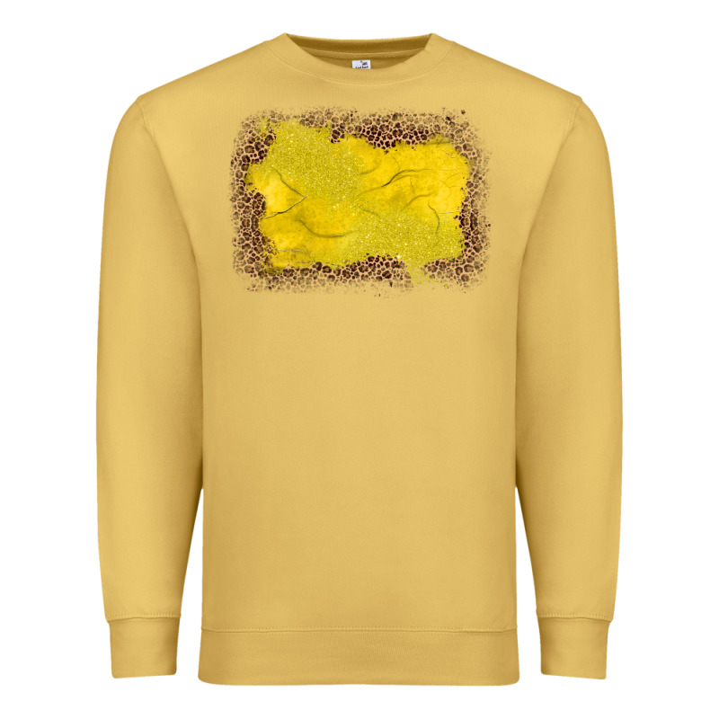 Gemstone Yellow Leopard Background Premium Sweatshirt by JahusDesignShop | Teevron