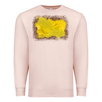 Pale Pink gemstone yellow leopard background Premium Sweatshirt - JahusDesignShop