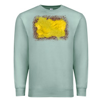 Seafoam gemstone yellow leopard background Premium Sweatshirt - JahusDesignShop