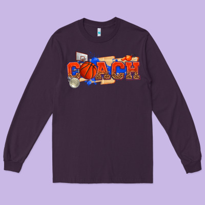 Long Sleeve Tee basketball coach