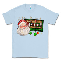 Dusty Blue santa cassette Classic Tee - FaDigitalArtStudio