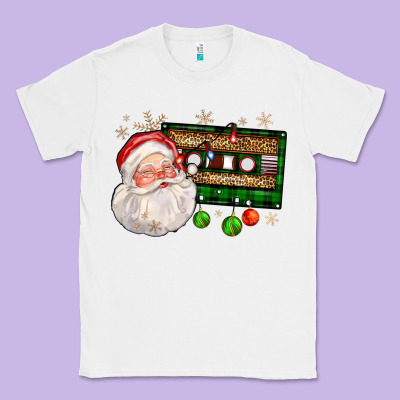 Santa Cassette Classic Tee Designed By Fadigitalartstudio