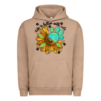 Pigment Burro life is better with cats Urban Hoodie - NancyCooperArtShop