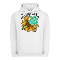 Pigment Lunar Rock life is better with cats Urban Hoodie - NancyCooperArtShop