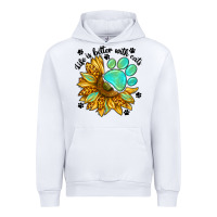 White life is better with cats Urban Hoodie - NancyCooperArtShop