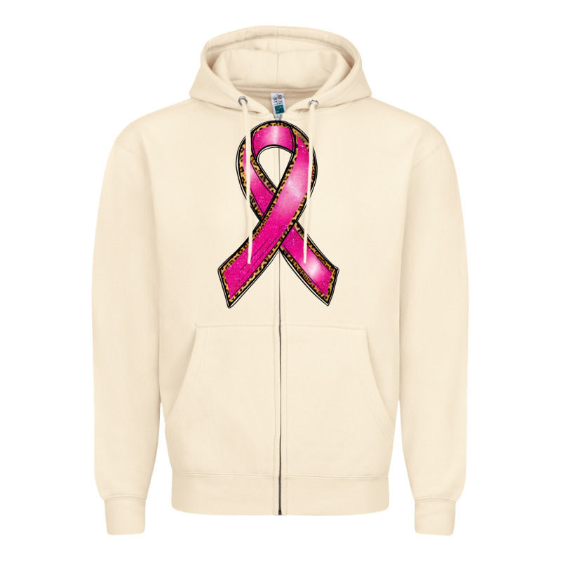 Breast Cancer Ribbon Zipper Hoodie by RanaPortraitStore | Teevron