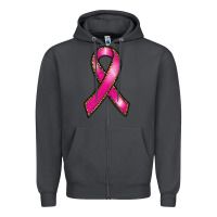Smoke breast cancer ribbon Zipper Hoodie - RanaPortraitStore