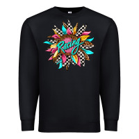 Black racing sunflower front Premium Sweatshirt - AdoDesignShop